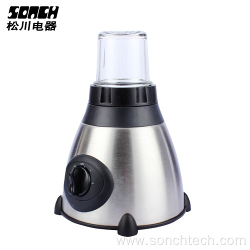 Electric Blender stainless steel housing with glass bottle